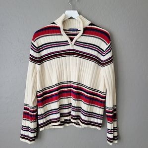 Karen Scott Quarter Zip Sweater PXL